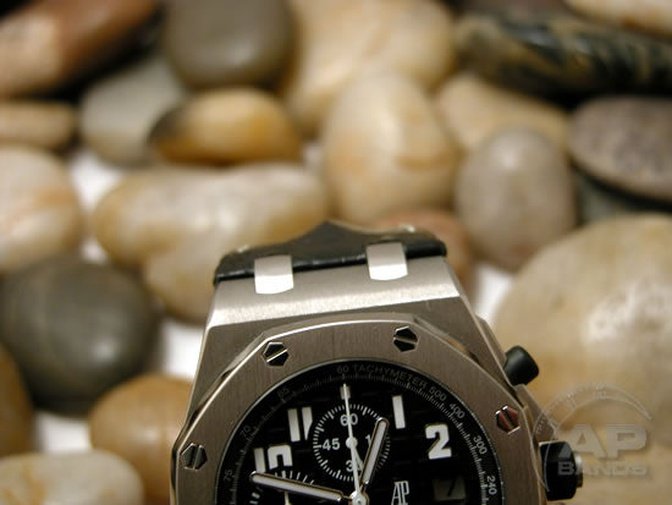 Particolare Capolavoro Black Hornback Crocodile Leather Audemars Piguet Royal Oak Offshore