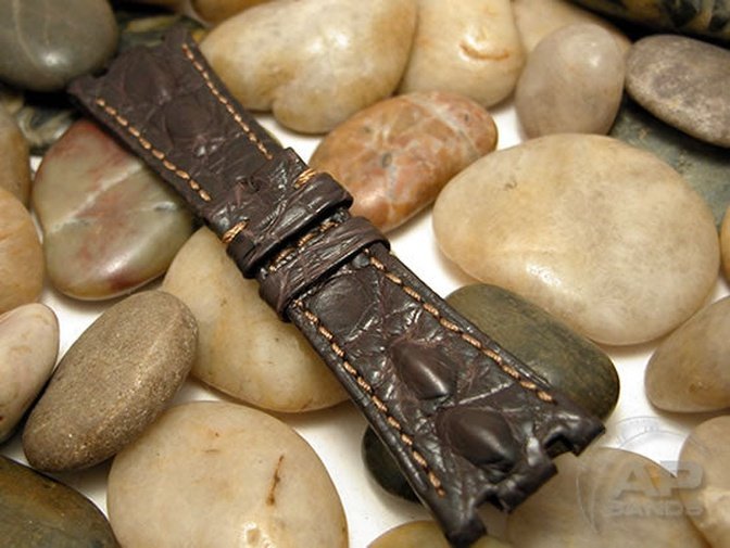 Particolare Capolavoro Dark Brown Hornback Crocodile Leather Audemars Piguet Royal Oak Offshore