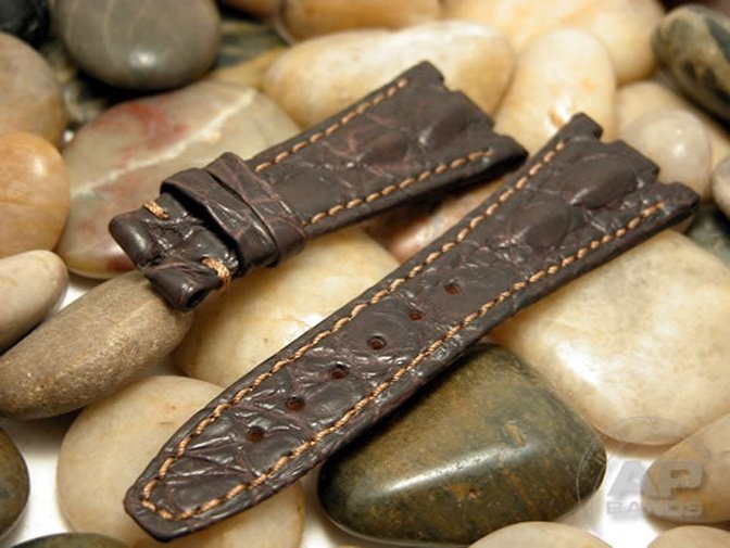 Particolare Capolavoro Dark Brown Hornback Crocodile Leather Audemars Piguet Royal Oak