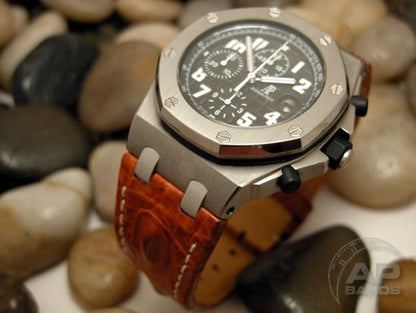 Particolare Capolavoro Light Brown Hornback Crocodile Leather Audemars Piguet Royal Oak Offshore