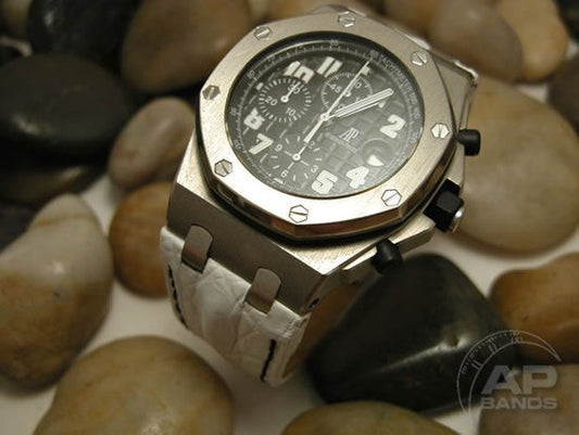 Particolare Capolavoro White Hornback Crocodile Leather Audemars Piguet Royal Oak Offshore