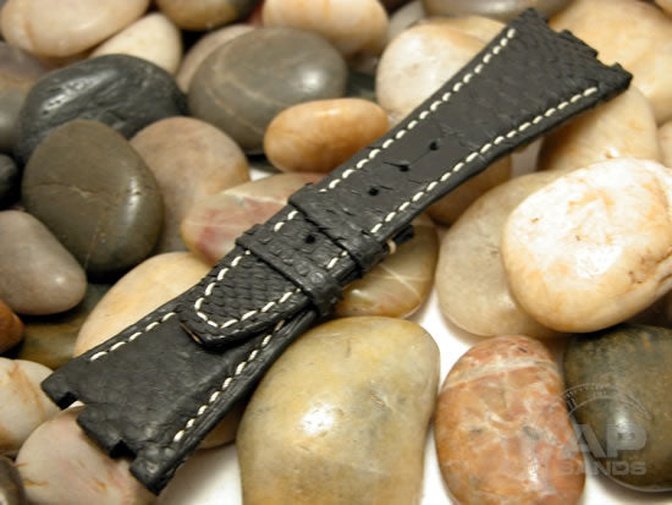 Pitone Black Python Leather Strap For Audemars Piguet Royal Oak Offshore