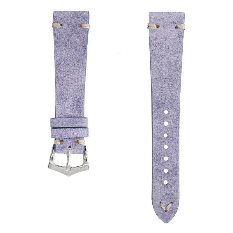 Purple Suede Vintage Leather Watch Strap