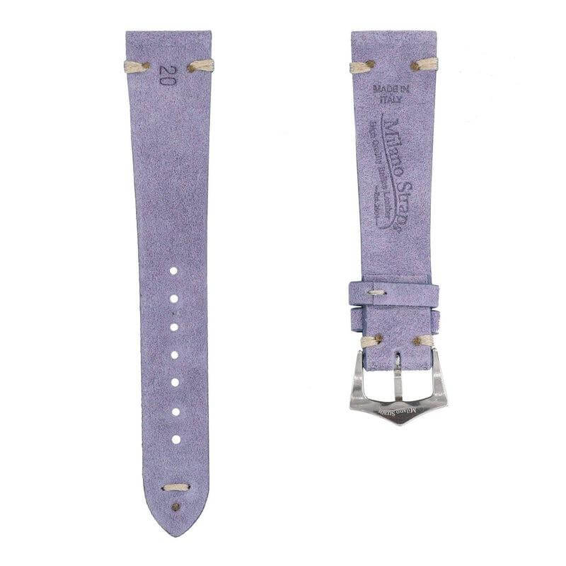 Purple Suede Vintage Leather Watch Strap