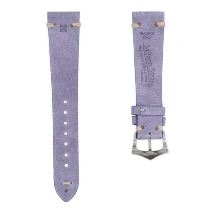 Purple Suede Vintage Leather Watch Strap