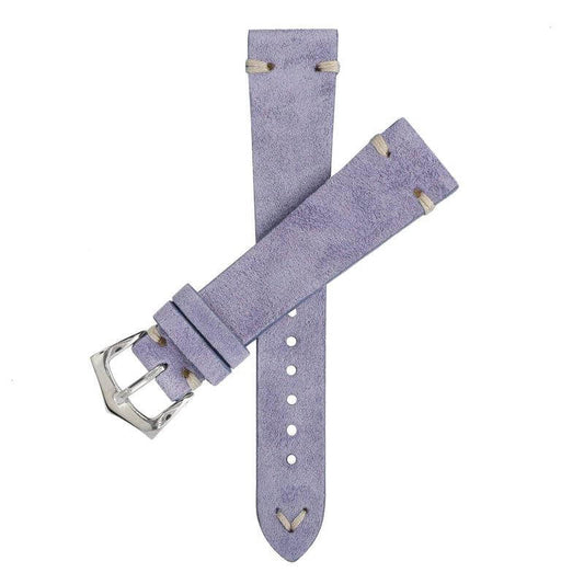 Purple Suede Vintage Leather Watch Strap