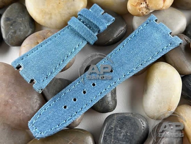 AP Bands Light Blue Denim Strap For Audemars Piguet Royal Oak 15300 15400 39mm 41mm