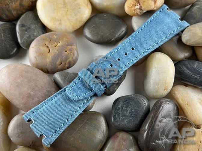 AP Bands Light Blue Denim Strap For Audemars Piguet Royal Oak 15300 15400 39mm 41mm