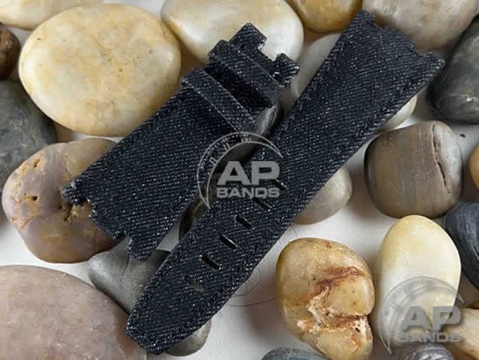 AP Bands Black Denim Strap For Audemars Piguet Royal Oak Offshore 42mm 26470