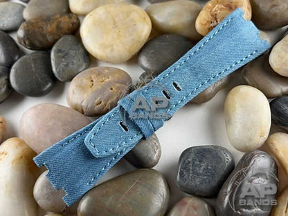 AP Bands Light Blue Denim Strap For Audemars Piguet Royal Oak Offshore 42mm 26470