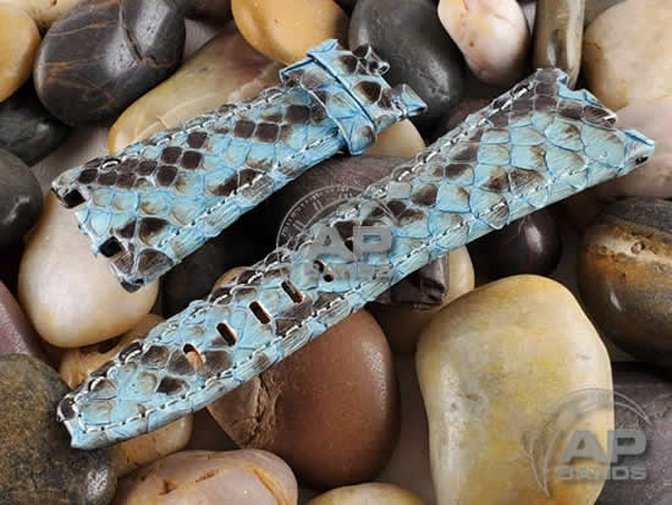 Pitone Light Turquoise Python Leather Strap For Audemars Piguet Royal Oak Offshore 26470