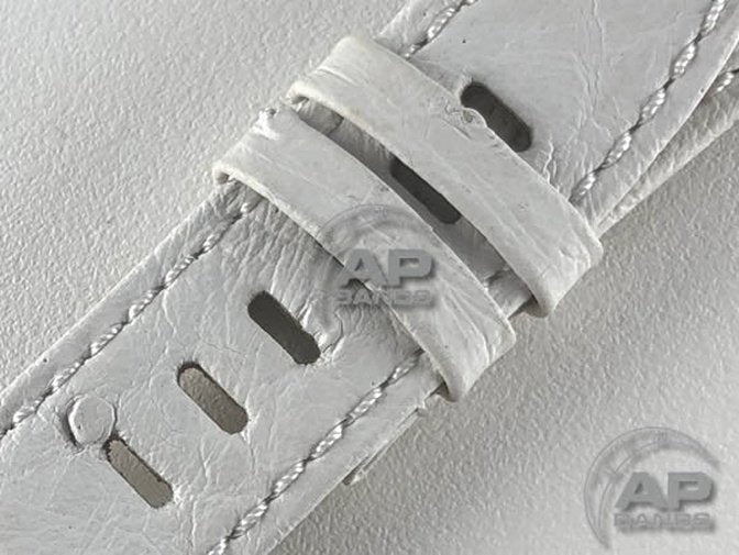 AP Bands White Ostrich Leather Strap For Audemars Piguet Royal Oak Offshore 26470