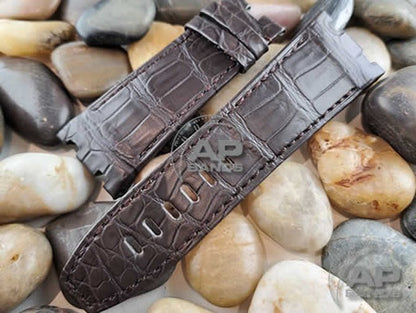 Capolavoro Brown Alligator Leather Strap For Audemars Piguet Royal Oak Offshore 44mm Chronograph 26400