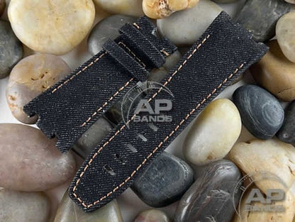 AP Bands Black Denim Strap For Audemars Piguet Royal Oak Offshore 44mm 26400