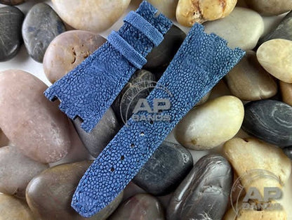 AP Bands Blue Elephant Leather Strap For Royal Oak Offshore 42mm 26170