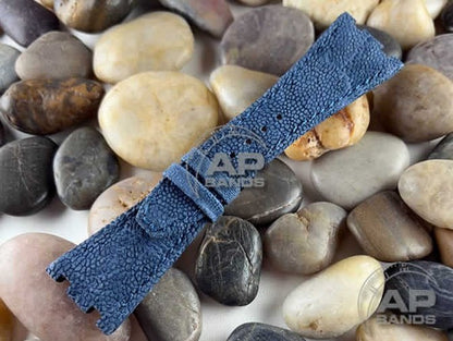 AP Bands Blue Elephant Leather Strap For Royal Oak Offshore 42mm 26170