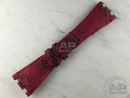 Pitone Red Python Leather Strap For Audemars Piguet Royal Oak Offshore