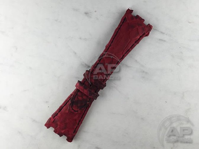 Pitone Red Python Leather Strap For Audemars Piguet Royal Oak Offshore