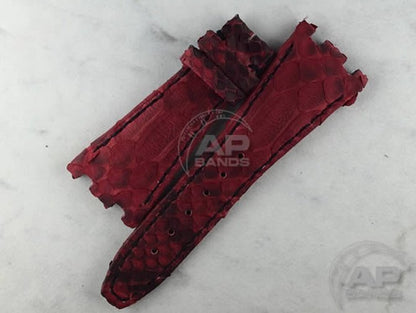 Pitone Red Python Leather Strap For Audemars Piguet Royal Oak Offshore