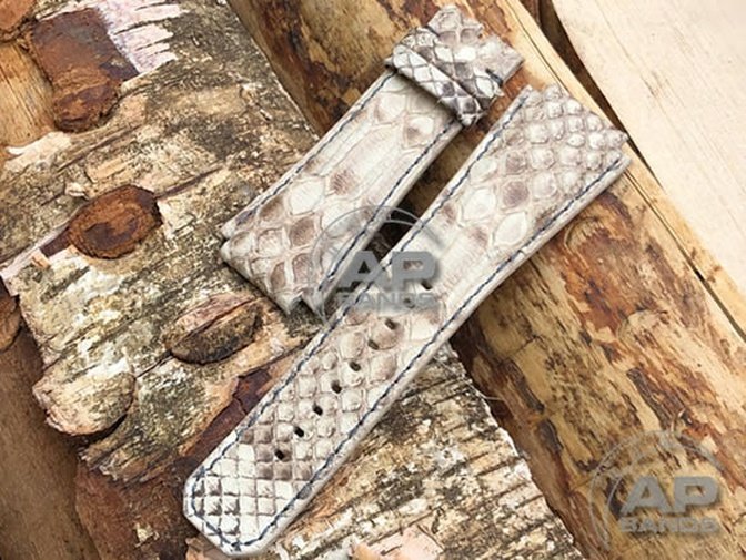 AP Bands White Python Leather For Audemars Piguet Royal Oak Offshore T3 SHAQ Legacy