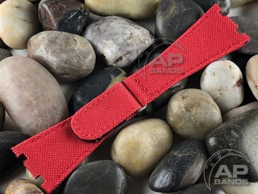 AP Bands Red Velcro Style Nylon Strap For Audemars Piguet Royal Oak Offshore 42mm