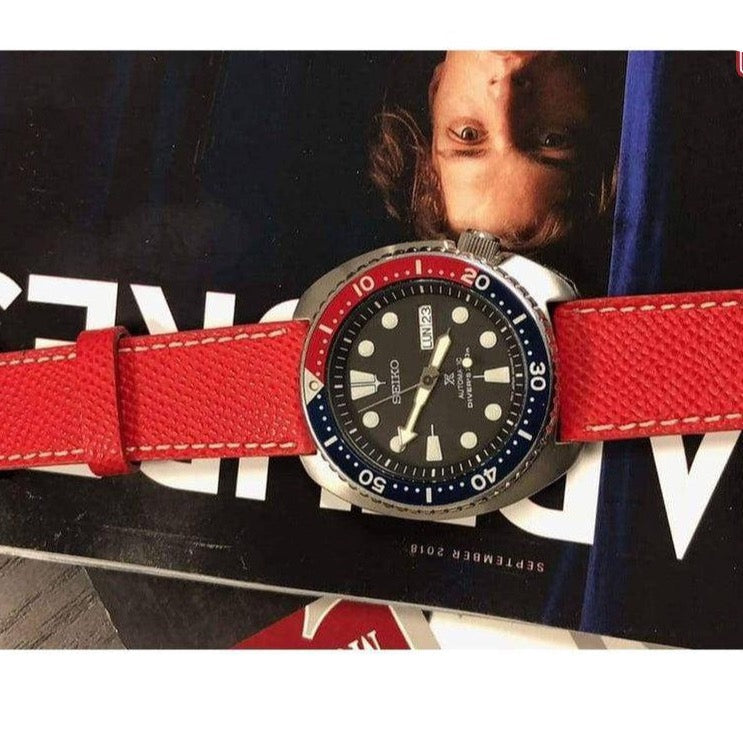 Red Epsom Leather Watch Strap