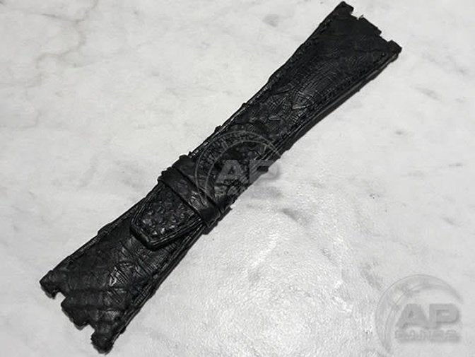 Pitone Black Python Leather Strap For Audemars Piguet Royal Oak Offshore 26470