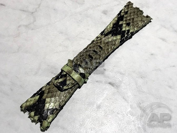 Pitone Lime Python Leather Strap For Audemars Piguet Royal Oak Offshore 26470