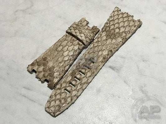 Pitone White Python Leather Strap For Audemars Piguet Royal Oak Offshore 26470