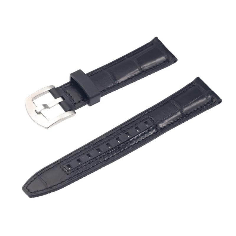 Rubber Black Alligator Watch Band