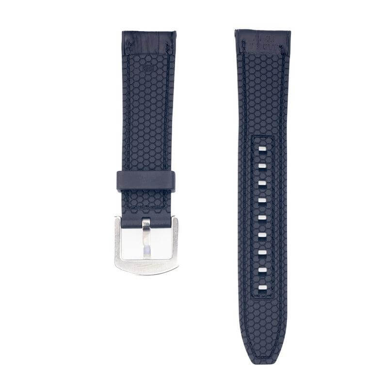 Rubber Black Alligator Watch Band