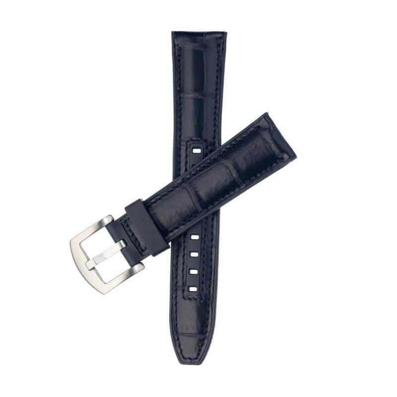 Rubber Black Alligator Watch Band