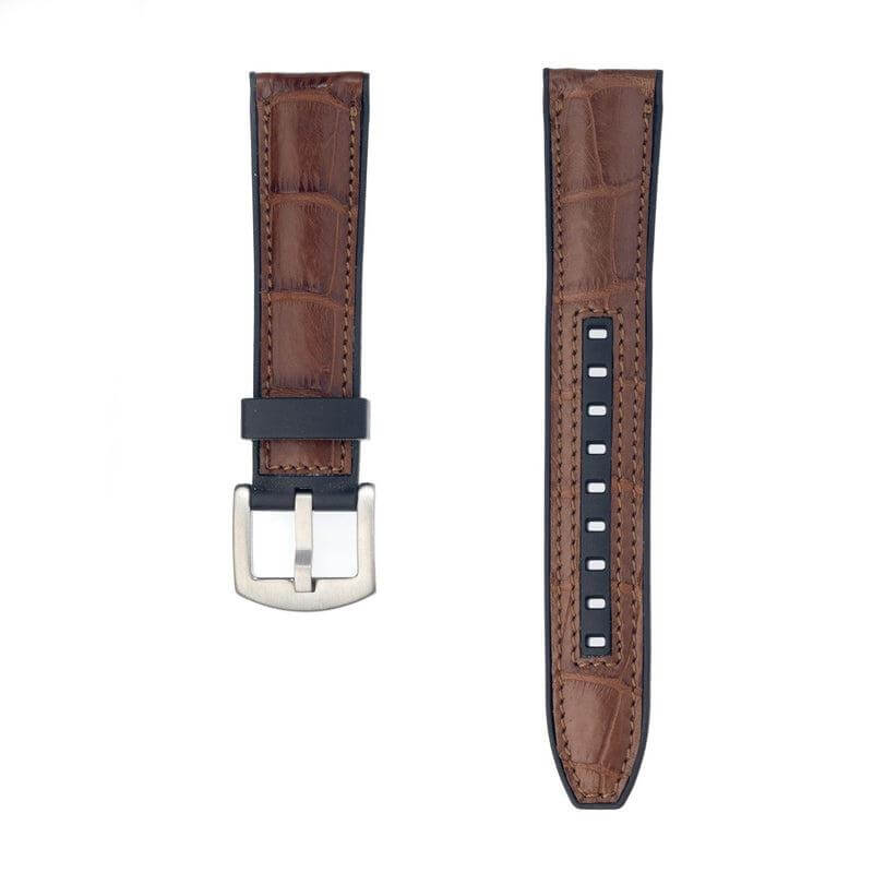 Rubber Brown Alligator Watch Band