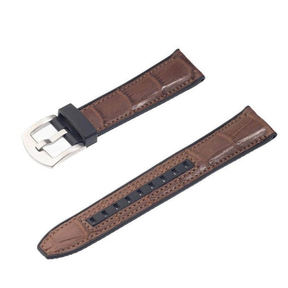 Rubber Brown Alligator Watch Band