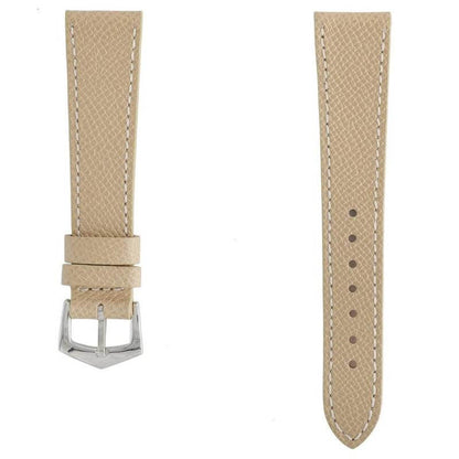 Sand Hammered Calfskin Ecru Stitches Watch strap