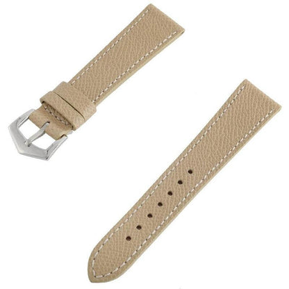 Sand Hammered Calfskin Ecru Stitches Watch strap