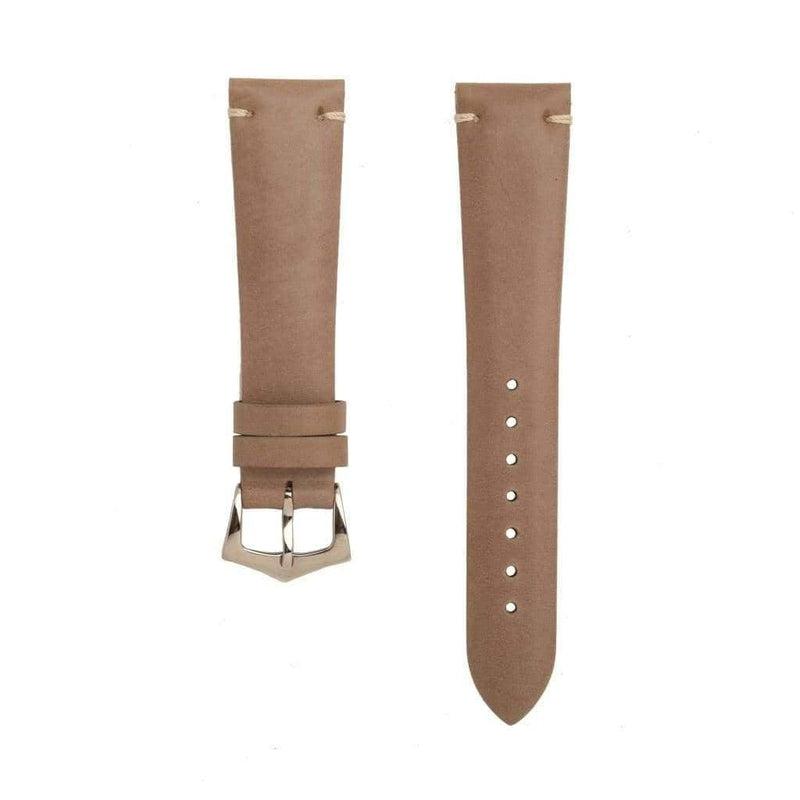 Taupe Calfskin Leather Vintage Watch Strap