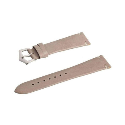 Taupe Calfskin Leather Vintage Watch Strap