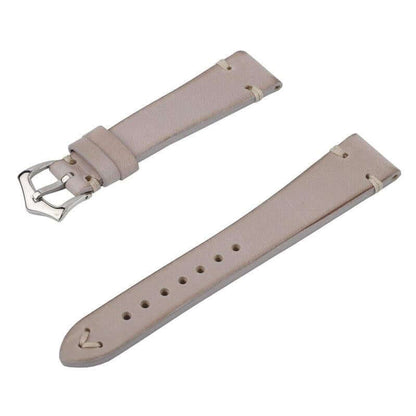 Taupe Leather Vintage Watch Strap