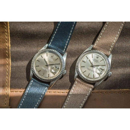 Taupe Saffiano  Leather Watch Strap -Taupe