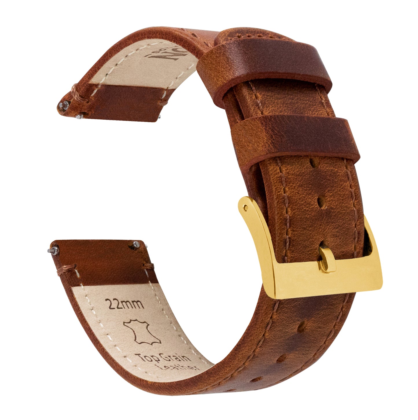 Weathered Brown Leather Quick Release | BARTON Watch Bands – Barton Watch