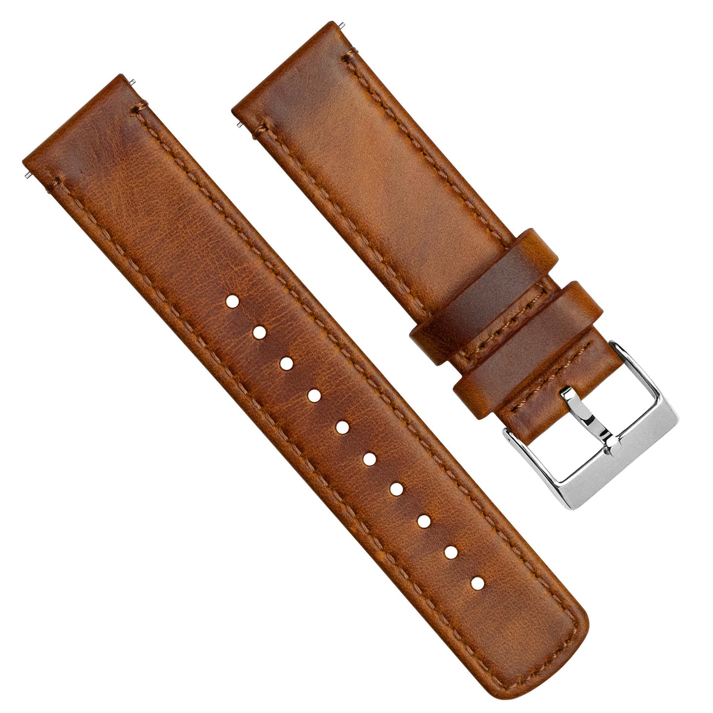 Samsung Galaxy watch7 Weathered Brown Leather Watch Band