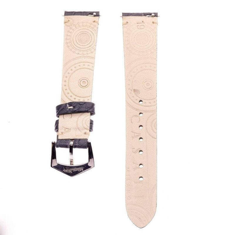 Apple Watch Leather Band ™  Black Alligator Minimal Stitches