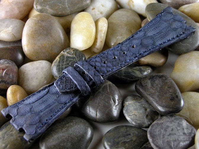 Pitone Blue Python Leather Strap For Audemars Piguet Royal Oak Offshore