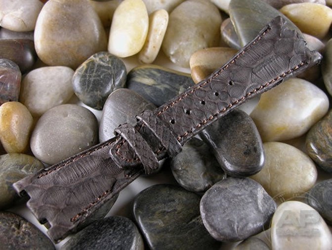 Pitone Dark Brown Python Leather Strap For Audemars Piguet Royal Oak Offshore