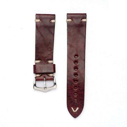 Burgundy Leather Watch Strap