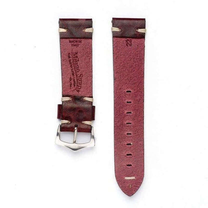 Burgundy Leather Watch Strap