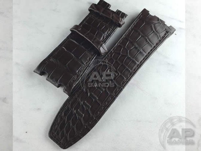 Capolavoro Brown Alligator Leather Strap For Audemars Piguet Diver OEM Buckle