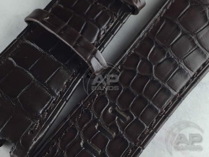 Capolavoro Brown Alligator Leather Strap For Audemars Piguet Royal Oak Offshore 44mm Chronograph 26400