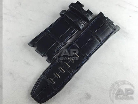 Capolavoro Navy Alligator Leather Strap For Audemars Piguet Royal Oak Offshore 44mm Chronograph 26400